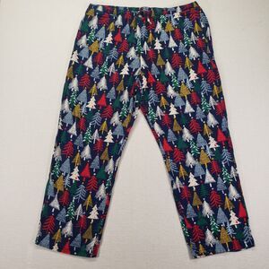Hanna Andersson Mens Christmas Tree Flannel Pajama Pants XL